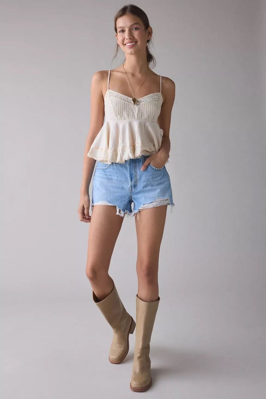 Levi’s 501 Original High Rise Cutoff Denim Shorts Size 27